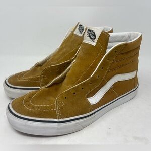 Vans sk8 hi mustard yellow.  Mens 9 womens 10.5